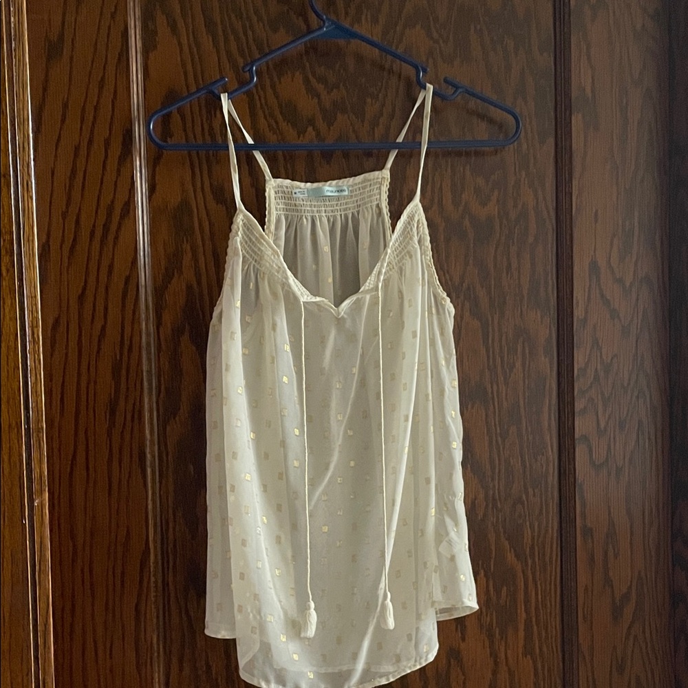 Maurices Cream Camisole with Gold Accents